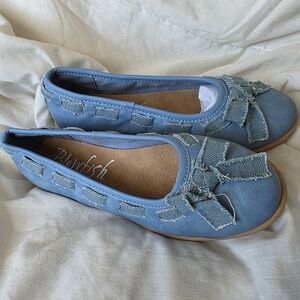 Blowfish Women's Light Blue Denim Ballet Flats